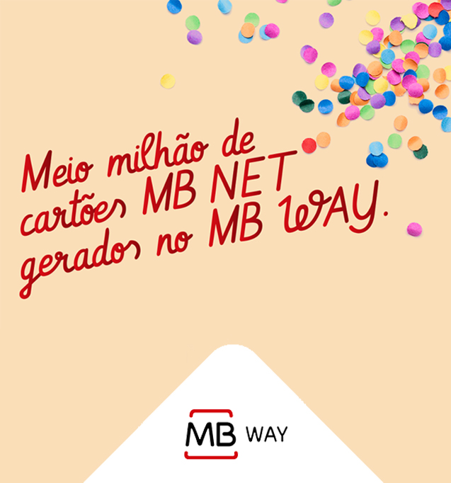 Meio milhão de cartões MB NET gerados no MB WAY